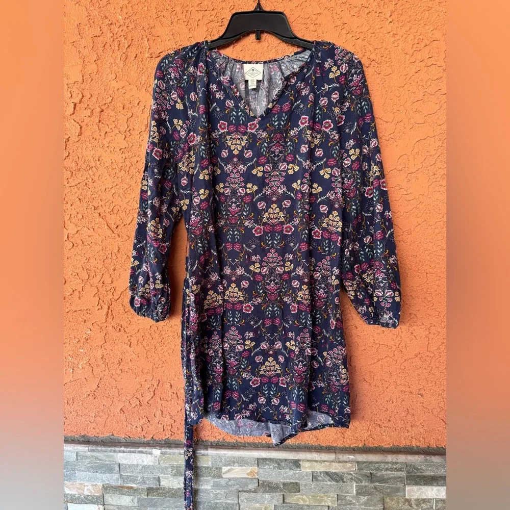 St. John bay floral long sleeve dress